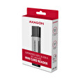 AXAGON CRE-DAC, USB-C + USB-A, 5 Gbps - MINI čtečka karet, 2-slot & lun SD/microSD, podpora UHS-I