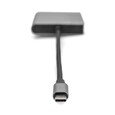 DIGITUS Adaptér USB-C - 2x HDMI, 18 cm 4K/30Hz, stříbrný, hliníkový kryt