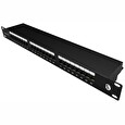 Patch panel Solarix SX24-5E-STP-BK-N 24 x RJ45 CAT5E STP černý 1U