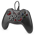 Nedis gamepad/ USB-A/ napájení z USB/ pro PC/ počet tlačítek 12/ černý/ délka kabelu 1,60 m