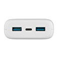 Powerbanka FIXED Zen 20 s LCD displejem a výstupem PD 20W, 20 000 mAh, bílá
