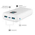 Powerbanka FIXED Zen 20 s LCD displejem a výstupem PD 20W, 20 000 mAh, bílá