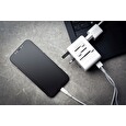 Adaptér FIXED Cestovní pro EU, UK a USA/AUS, s 3xUSB-C a 2xUSB výstupem, GaN, PD 65W, bílý