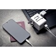 Adaptér FIXED Cestovní pro EU, UK a USA/AUS, s 3xUSB-C a 2xUSB výstupem, GaN, PD 65W, bílý