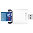 Samsung/SDXC/256GB/USB 3.0/USB-A/Class 10/+ Adaptér/Modrá