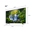 TCL 43P610 TV SMART ANDROID LED, 108cm, 4K Ultra HD, PPI 1400, Direct LED, HDR10, HLG, DVB-T2/S2/C, VESA