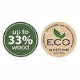 Květináč Prosperplast FURU ROUND LOW ECO WOOD 30 cm naturo