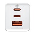 Baseus CCGP120202 GaN5 Pro Quick Nabíječka USB + 2x USB-C 65W White