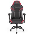 Endorfy herní židle Scrim RD / kombinace textil / kůže / černočervená