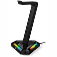 Genius GX-UH100/ stojan na headset/ RGB/ USB hub (2x USB, 2x USB-C)
