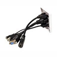 Čelní panel zásuvky HDMI + VGA + jack3,5mm + USB plast, bílé