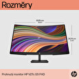 HP LCD V27c G5 curved 27"/1920x1080 VA FHD AG/16:9/3000:1/300cd/5ms/1xDP/1xHDMI/VESA/repro/Black