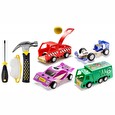 Sada Stanley Jr. U001-K04-T03-SY, 4 autíček, šroubováku a kladiva