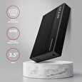 AXAGON EE35-GTR, USB-C 5Gbps - SATA 6G 3.5" RIBBED box, černý