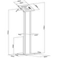 Neomounts FL15-750WH1 / floor stand with cabinet, lockable tablet casing for Apple iPad, PRO, Air & Samsung Galaxy Tab