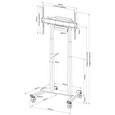 Neomounts FL55-875BL1/Držák displeje/vozík/37-100"/4 kolečka/VESA 800X600/nosn. 110kg/mot. nast.výšky/černý