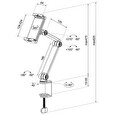 Neomounts DS15-545BL1/Držák tabletu/na stůl/4,7-12,9" /náklon/rotace 360°/3 čepy/černý