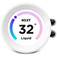NZXT vodní chladič Kraken 280 ELITE RGB / 2x140mm RGB fan / 4-pin PWM / LCD disp. / 6 let / bílý