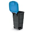 Popelnice Prosperplast Wheeler 110 l antracit s modrým víkem