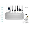 I-TEC USB-C Metal Ergonomic 3x 4K Display Docking Station with Power Delivery 100 W + i-tec Universal Charger 100 W