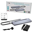 I-TEC USB-C Metal Ergonomic 3x 4K Display Docking Station with Power Delivery 100 W + i-tec Universal Charger 100 W