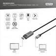 DIGITUS 8K@30Hz. USB type C na DP, Adaptérový kabel HBR3, hliníkové pouzdro, černá 2m