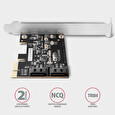 AXAGON PCES-SJ2, PCIe řadič - 2x interní SATA 6G port, JMB582, SP & LP