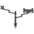 Neomounts DS20-425BL2/Držák displeje a notebooku/na stůl/17-27"; 11,6-17,3"/svorka+průch./VESA 100X100/nosn. 8+5kg/černý