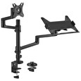 Neomounts DS20-425BL2/Držák displeje a notebooku/na stůl/17-27"; 11,6-17,3"/svorka+průch./VESA 100X100/nosn. 8+5kg/černý