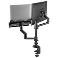 Neomounts DS20-425BL2/Držák displeje a notebooku/na stůl/17-27"; 11,6-17,3"/svorka+průch./VESA 100X100/nosn. 8+5kg/černý