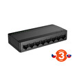 Tenda SG108M - 8x Gigabit Desktop Ethernet Mini Switch, rychlosti 10/100/1000 Mb/s, 16Gb/s
