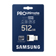 Samsung PRO Ultimate/micro SDXC/512GB/UHS-I U3 / Class 10/+ Adaptér/Modrá