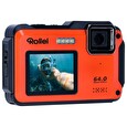 Rollei Sportsline 64 Selfie/ 64 MPix/ 16x zoom/ 2,8" LCD+ 2"LCD/ 4K video/ Voděodolný 5m/ Oranžový