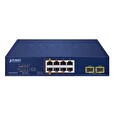 Planet PoE switch 8x1Gb + 2xSFP 1Gb, PoE 180W, 2x 802.3bt + 4x 802.3at