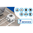 Síťový adaptér Viking AC Cube PD, rozbočovač, 7 výstupů