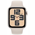 Apple Watch SE GPS + Cellular 44mm Starlight Aluminium Case with Starlight Sport Band - S/M