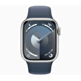 Apple Watch S9/41mm/Silver/Sport Band/Storm Blue/-S/M