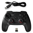 Nedis gamepad/ bezdrátový/ pro PC/ počet tlačítek 11/ nano USB/ černý