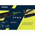 Canyon drátová klávesnice KB-50, USB, nízký zdvih, tenký design, chocolate key cap