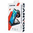 Canyon Bezdrátová nabíječka WS-304 IP, QC18W, 3v1, vstup 9V/2A, 12V/1.5A, výstup 15W/10W/7.5W/5W,Type C to USB-A, růžová