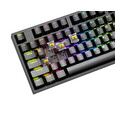 Genesis herní mechanická klávesnice THOR 404/RGB/Gateron Yellow Pro/Drátová USB/US layout/Černá