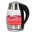 Salente StripeGlass, rychlovarná konvice 1,8 l, nerez/skleněná, červené podsvícení