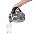 Salente StripeGlass, rychlovarná konvice 1,8 l, nerez/skleněná, červené podsvícení