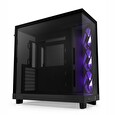 NZXT skříň H6 Flow RGB dvoukomorová / MidT / 3x120mm RGB fan / 2xUSB 3.2 / USB-C / prosklená / černá