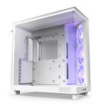 NZXT skříň H6 Flow RGB dvoukomorová / MidT / 3x120mm RGB fan / 2xUSB 3.2 / USB-C / prosklená / bílá