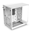NZXT skříň H6 Flow RGB dvoukomorová / MidT / 3x120mm RGB fan / 2xUSB 3.2 / USB-C / prosklená / bílá