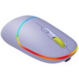 Canyon myš optická bezdrátová MW-22, RGB, 800/1200/1600 dpi, 4 tl, BT+2,4GHz, baterie 650mAh, mountain lavender