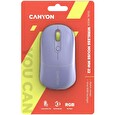 Canyon myš optická bezdrátová MW-22, RGB, 800/1200/1600 dpi, 4 tl, BT+2,4GHz, baterie 650mAh, mountain lavender