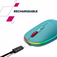 Canyon myš optická bezdrátová MW-22, RGB, 800/1200/1600 dpi, 4 tl, BT+2,4GHz, baterie 650mAh, mountain lavender
