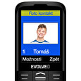 EVOLVEO EasyPhone FS, vyklápěcí mobilní telefon 2.8" pro seniory s nabíjecím stojánkem (černá barva)